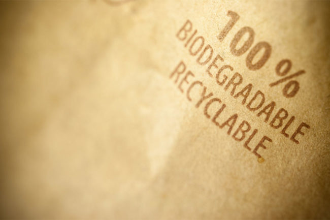 Biodegradeable material. 