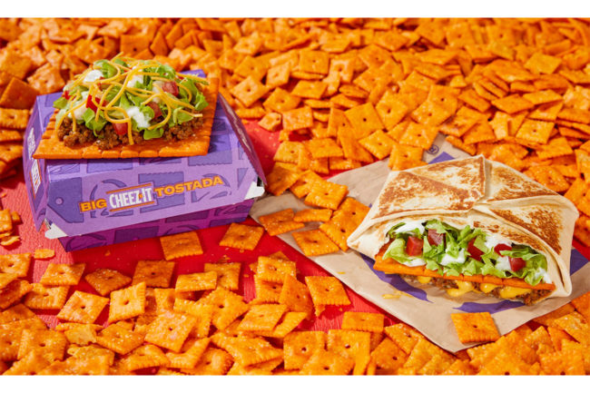 Taco Bell new menu items featuring Cheez-Its. 