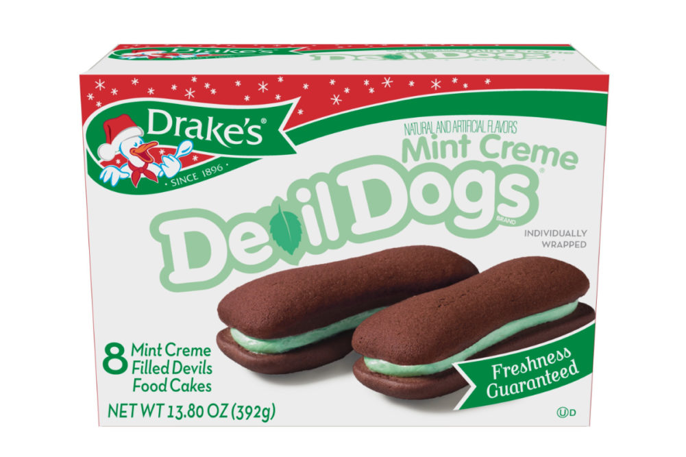 Drake's Mint Creme Devil Dogs snack cakes, McKee Foods Corp.