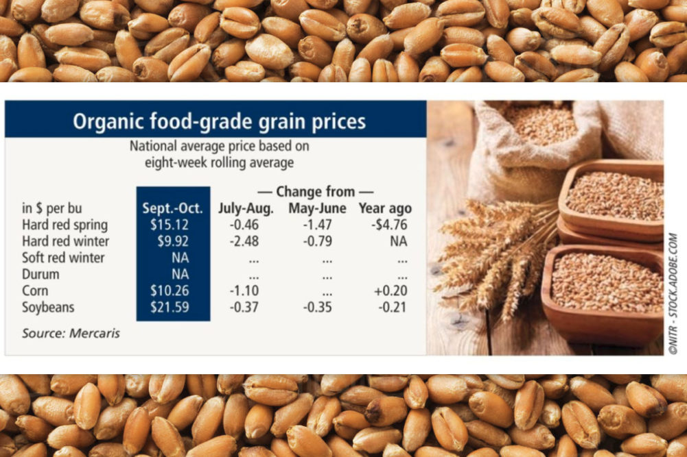 Organic grains chart