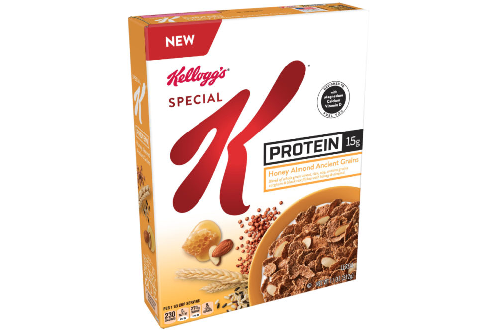 Special K Protein Honey Almond Ancient Grains cereal, Kellogg