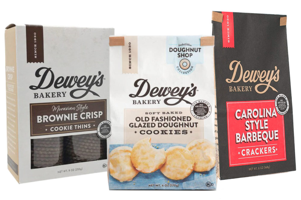 Dewey's Bakery new soft baked cookies, crackers and Moravian style cookie thins