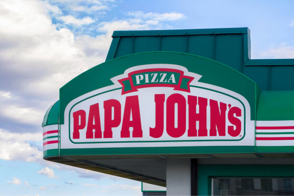 Papa John's Pizza restaurant sign