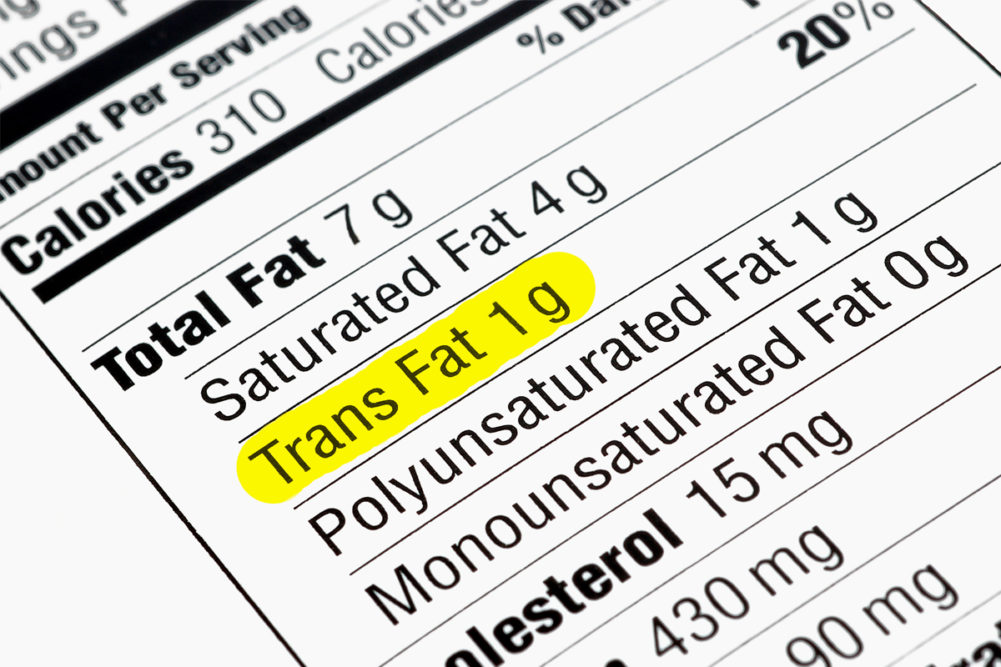 Trans fat label