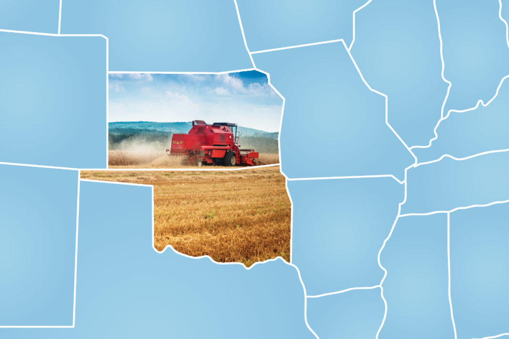 Kansas and Oklahoma wheat harvest