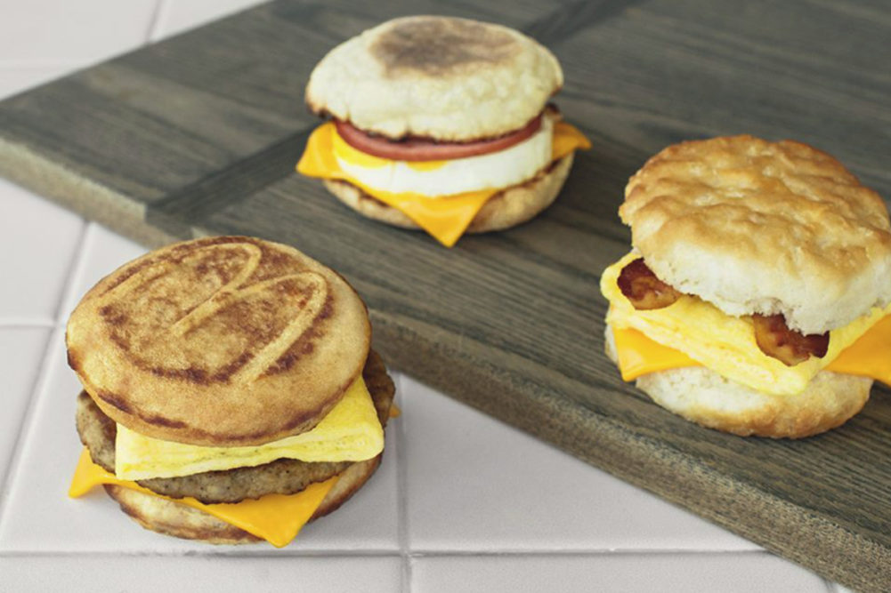 McDonald's breakfast sandwiches