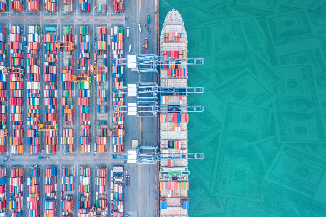 Import tariffs cargo ship